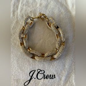 J Crew gold tone rhinestone bracelet